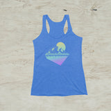 Geometric Mountain Nature Outdoor Graphic Screen Print Tank Top