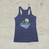 Geometric Mountain Nature Outdoor Graphic Screen Print Tank Top