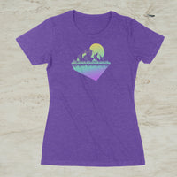 Geometric Mountain Nature Outdoor Graphic Screen Print T-Shirt