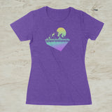 Geometric Mountain Nature Outdoor Graphic Screen Print T-Shirt