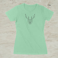 Beer Bear Deer Screen Print Graphic T-Shirt