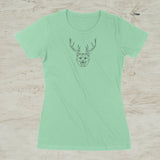Beer Bear Deer Screen Print Graphic T-Shirt