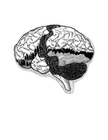 Brain Mountain Nature Outdoor Graphic Screen Print T-Shirt