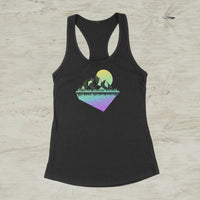 Geometric Mountain Nature Outdoor Graphic Screen Print Tank Top
