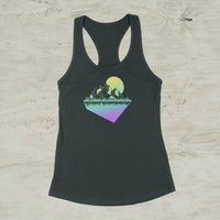 Geometric Mountain Nature Outdoor Graphic Screen Print Tank Top