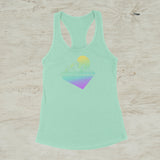 Geometric Mountain Nature Outdoor Graphic Screen Print Tank Top
