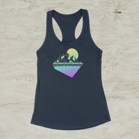 Geometric Mountain Nature Outdoor Graphic Screen Print Tank Top