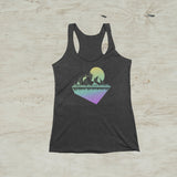 Geometric Mountain Nature Outdoor Graphic Screen Print Tank Top
