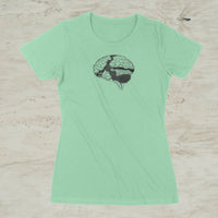Brain Mountain Nature Outdoor Graphic Screen Print T-Shirt