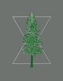 Pine Tree Geometric Graphic TriBlend Tank