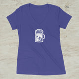 Beer Stein Nature Outdoor Idaho Screen Print Graphic V-Neck T-Shirt