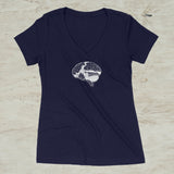 Brain Mountain Nature Outdoor Graphic Screen Print V-Neck T-Shirt