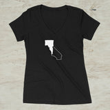 Idafornia Idafornian Idaho California Women's Graphic V-Neck T-Shirt