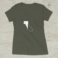 Idafornia Idafornian Idaho California Women's Graphic V-Neck T-Shirt