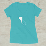 Idafornia Idafornian Idaho California Women's Graphic V-Neck T-Shirt