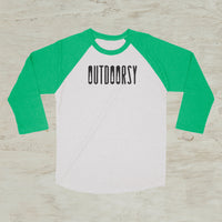Outdoorsy Outdoor Raglan 3/4 Baseball Style Graphic T-Shirt