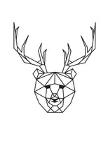 Beer Bear Deer Screen Print Graphic V-Neck T-Shirt