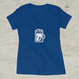 Beer Stein Nature Outdoor Idaho Screen Print Graphic V-Neck T-Shirt