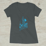 Lungs Heart Nature Women's V-Neck Graphic T-Shirt