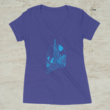 Lungs Heart Nature Women's V-Neck Graphic T-Shirt