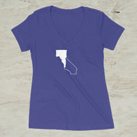 Idafornia Idafornian Idaho California Women's Graphic V-Neck T-Shirt