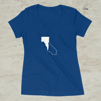 Idafornia Idafornian Idaho California Women's Graphic V-Neck T-Shirt