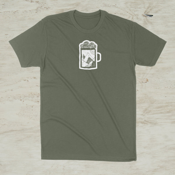 Beer Stein Mountain Graphic T-Shirt