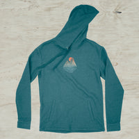 Mountain Lake Sunset Geometric Screen Print Sweatshirt
