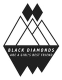 Black Diamonds Are A Girl's Best Friend Youth Ski Snowboard Winter 3/4 Sleeve Baseball Shirt