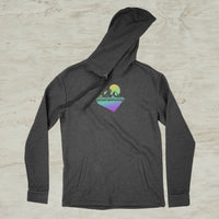 Geometric Mountain Nature Outdoor Graphic Screen Print Hooded Sweatshirt