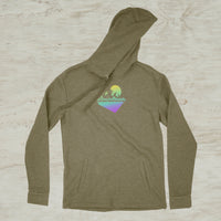 Geometric Mountain Nature Outdoor Graphic Screen Print Hooded Sweatshirt