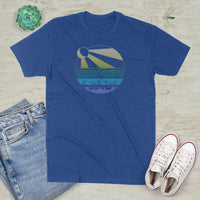 Sun Ray Mountain Circle Graphic T-Shirt