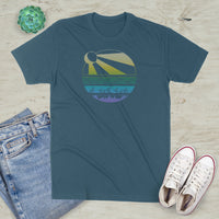 Sun Ray Mountain Circle Graphic T-Shirt