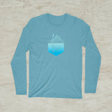 Mirror Midnight Mountain Geometric Graphic Tri-Blend Long Sleeve Shirt