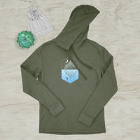 Mirror Mountain Lake Geometric Screen Print Sweatshirt