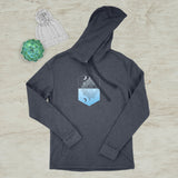 Mirror Mountain Lake Geometric Screen Print Sweatshirt
