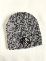 Night In The Mountains 8" Marled Knit Beanie With Leatherette Patch