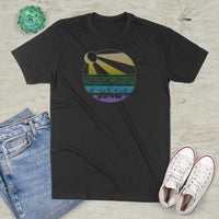 Sun Ray Mountain Circle Graphic T-Shirt