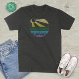 Sun Ray Mountain Circle Graphic T-Shirt