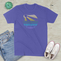 Sun Ray Mountain Circle Graphic T-Shirt