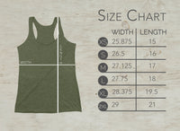 Northern Lights Mountain Tree Silhouette Graphic Screen Print Tri-Blend Tank