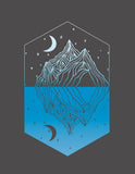 Mirror Midnight Mountain Geometric Graphic Tri-Blend Long Sleeve Shirt