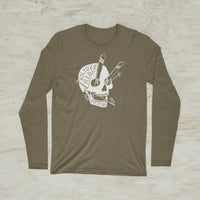 Enjoy The Ride Skull Ski Idaho Outdoor Graphic Long Sleeve T-Shirt