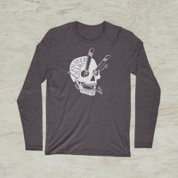 Enjoy The Ride Skull Ski Idaho Outdoor Graphic Long Sleeve T-Shirt