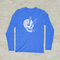 Enjoy The Ride Skull Ski Idaho Outdoor Graphic Long Sleeve T-Shirt