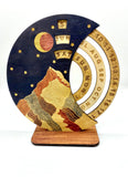 Night In The Mountains Celestial Perpetual Wood Calendar