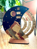 Night In The Mountains Celestial Perpetual Wood Calendar