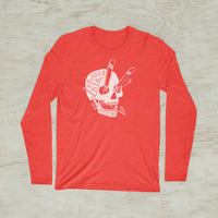 Enjoy The Ride Skull Ski Idaho Outdoor Graphic Long Sleeve T-Shirt