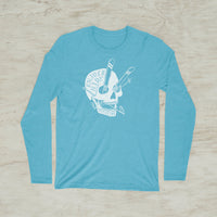Enjoy The Ride Skull Ski Idaho Outdoor Graphic Long Sleeve T-Shirt