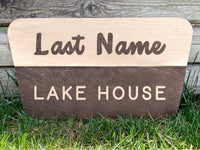 Custom Personalized National Park Trail Cabin Sign